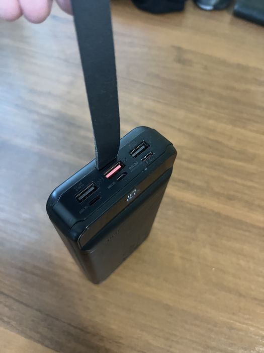 Повербанк 30000mAh 22.5W+PD20W Hoco J123B Element 111Wh 3xUSB/Type-C/MicroUSB/Lightning черный