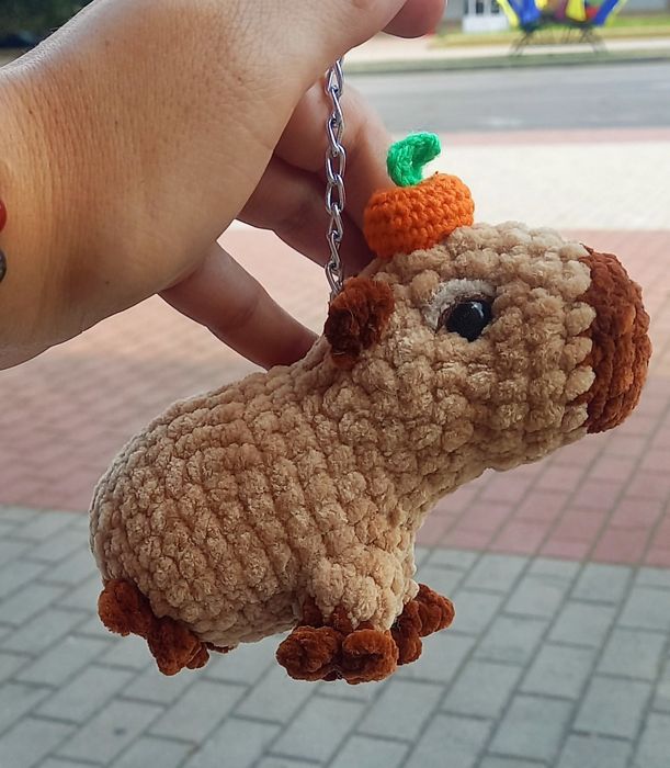 Капібара в'язана, іграшка капібара, капибара вязаная игрушка: 580 грн ...
