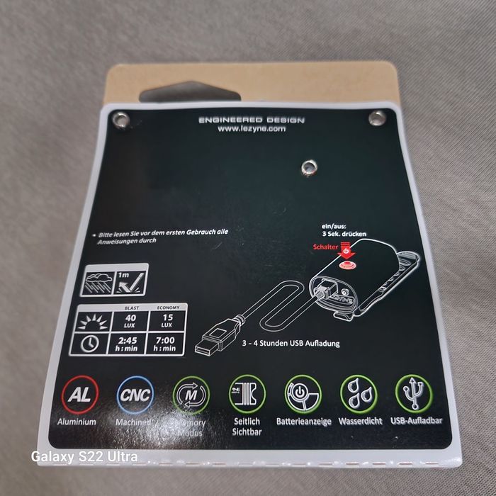 Lampka światło rowerowe Lezyne Hecto stvzo 40