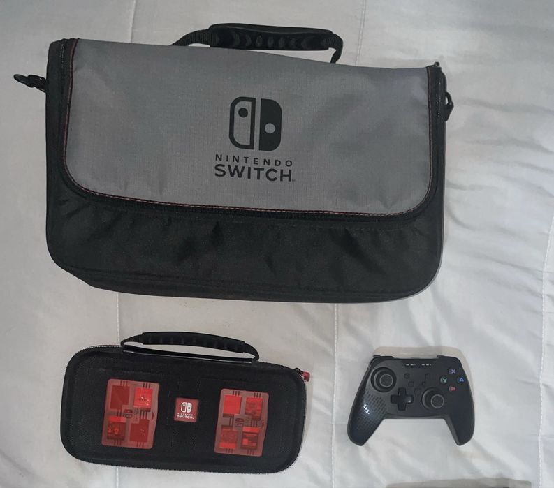 Nintendo Switch + 6 Jogos + Pro Controller + Caixa- como nova