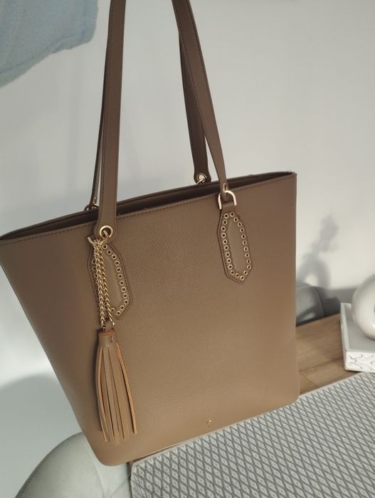 Torebka Ochnik shopper beżowa