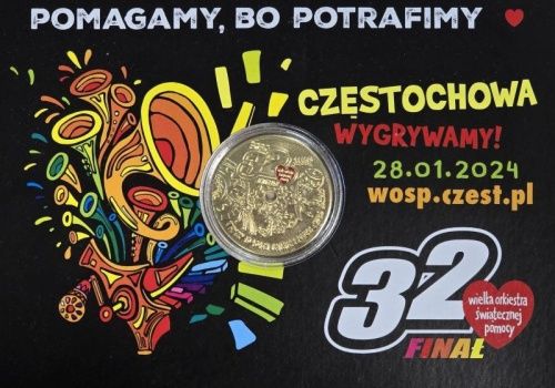 10 finałków WOŚP 2024 32 finał moneta finalki