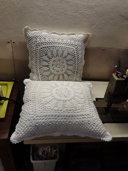Lindas almofadas feitas à mão croché