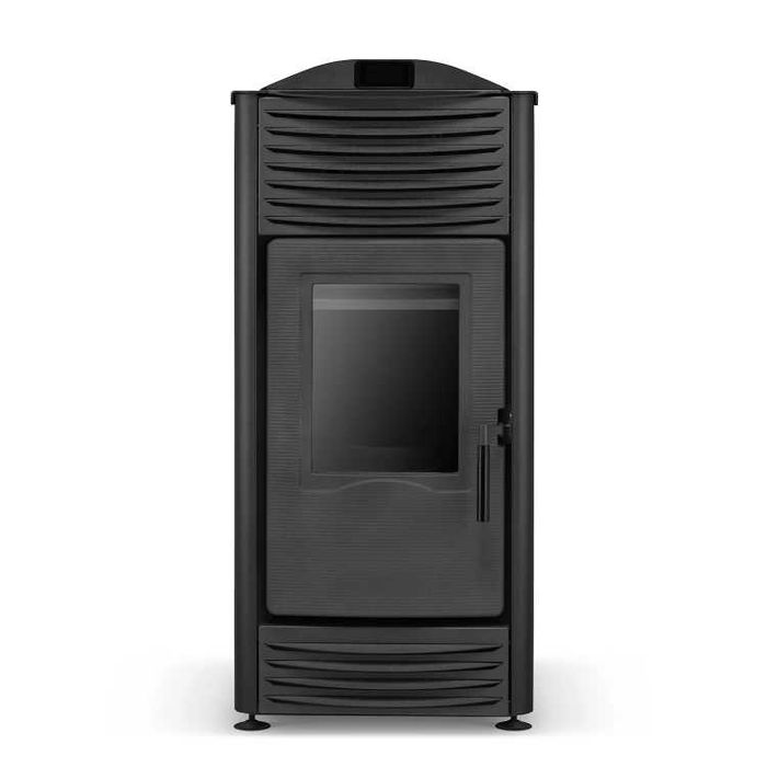 Piec kominek kocioł z płaszczem wodnym na pellet TOBY 15 kW Czarny A++