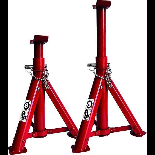 F835 KIT 2 Cavaletes preguiças 2 toneladas em aço resistente bloqueio