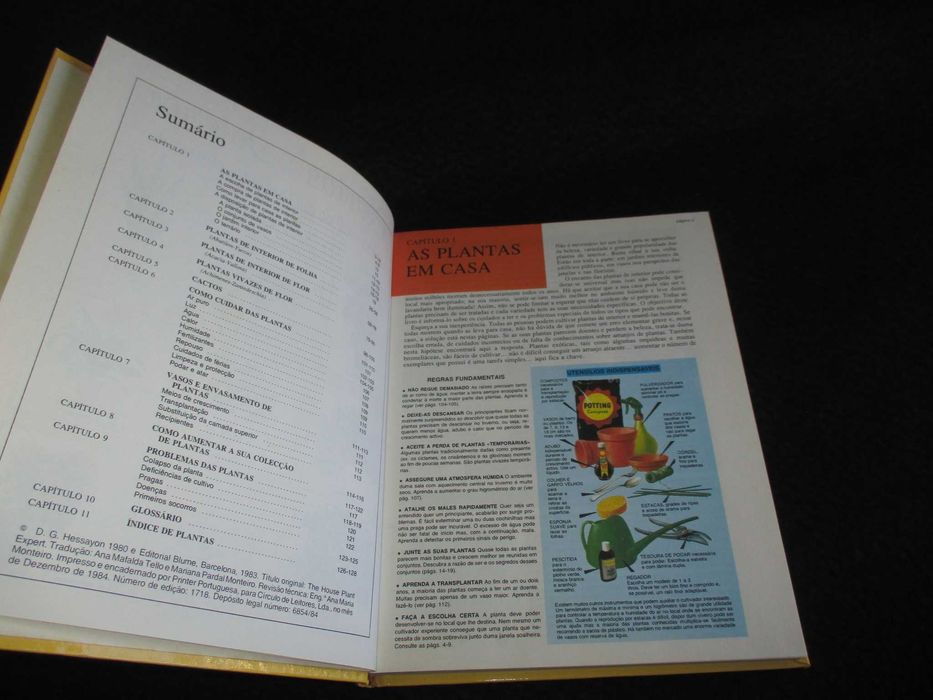 Livro Plantas de Interior Manual de cultivo e conservação Hessayon