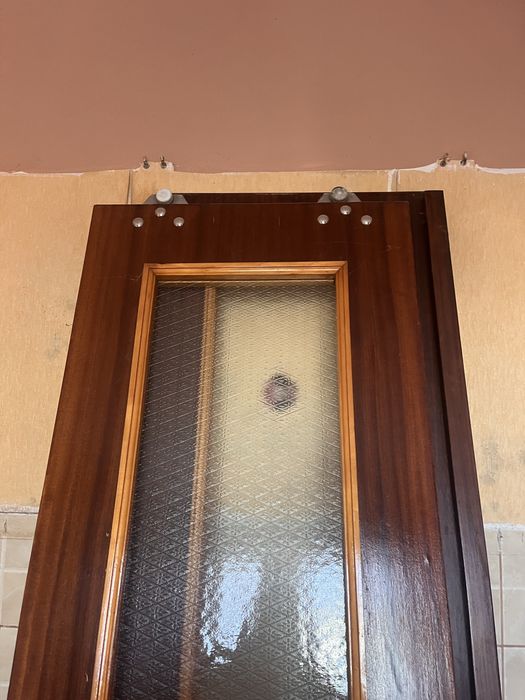 Розсувні та нерозсувні деревʼяні двері (шпон) зі СКЛОМ