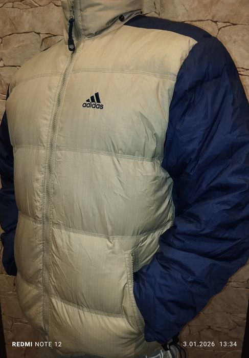 Zimowa puchowa kurtka męska Adidas Ma vintage 2000