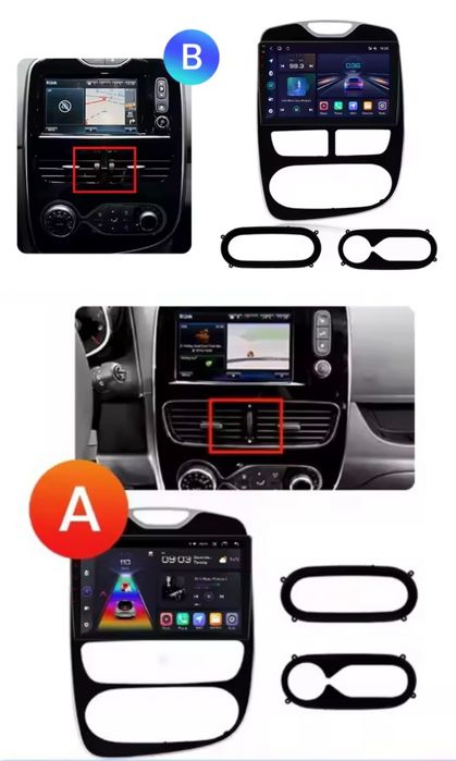 Rádio 10" android Renault Clio 2013 a 18 CARPLAY WIFI GPS 2/32GB Novo