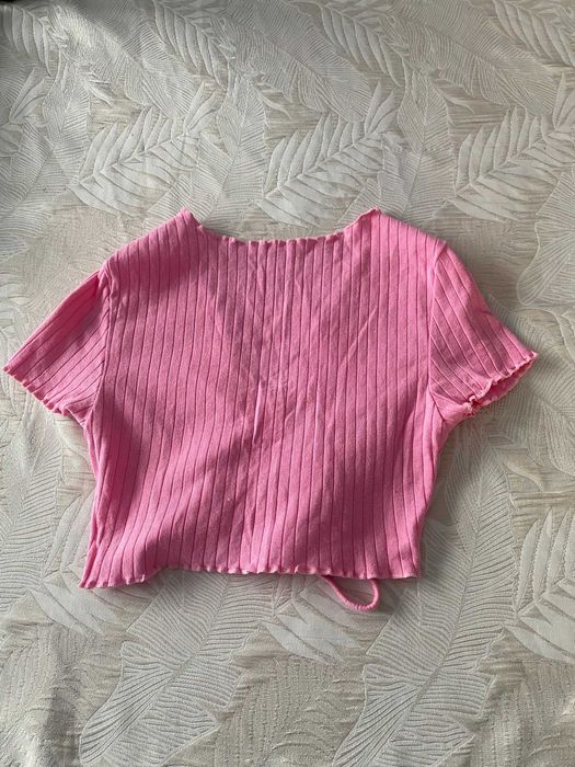 Koszulka różowa ze ściągaczem