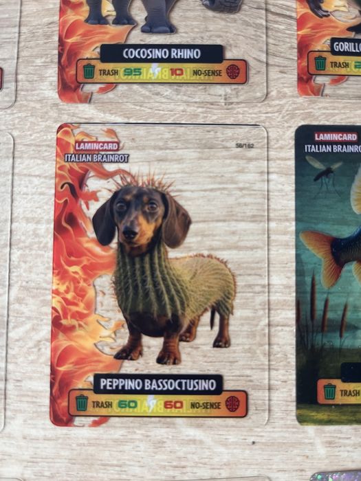 Karty italian brainrot lamincard