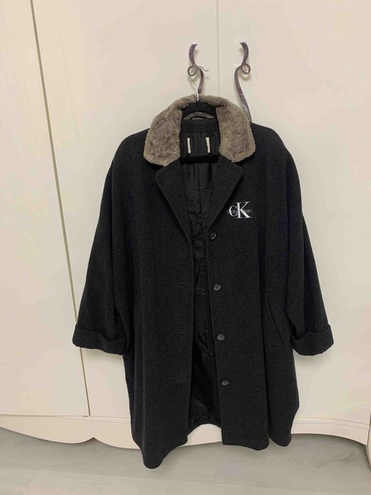 НОВА calvin klein 56-60 великого рожева зимовий подовжений куртка