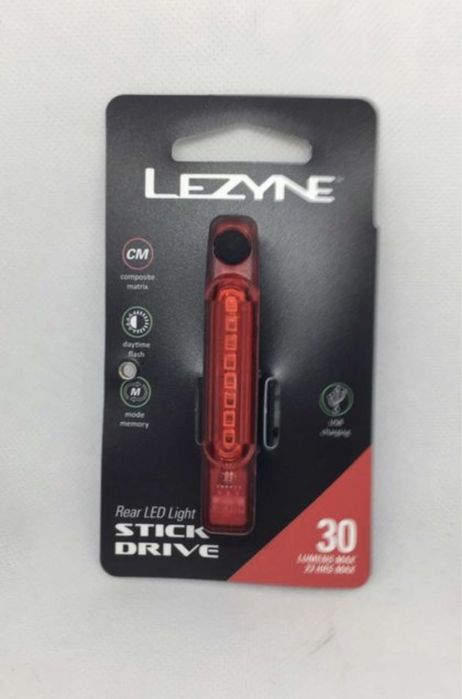 Ліхтар задній велосипедний Lezyne Stick Dtive Rear 30 lm