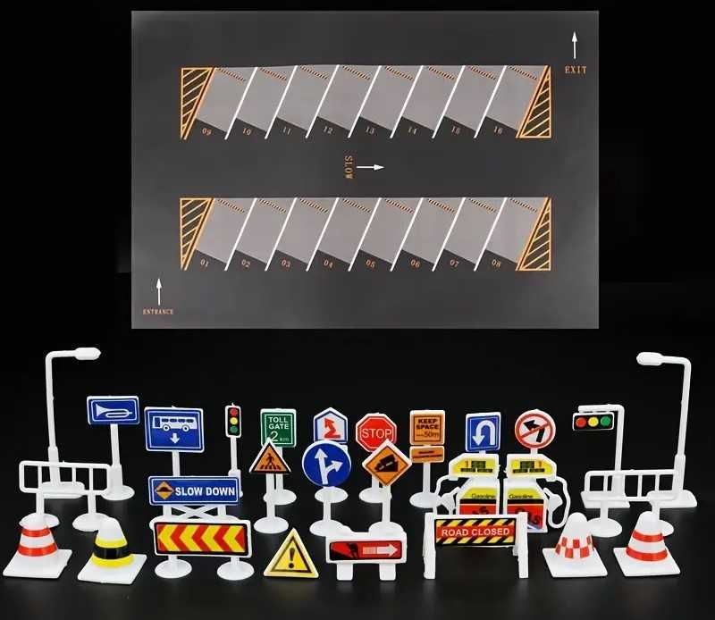 Hot Wheels, Matchbox Mata „Parking” 60×40 cm w skali 1:64 + gratis!