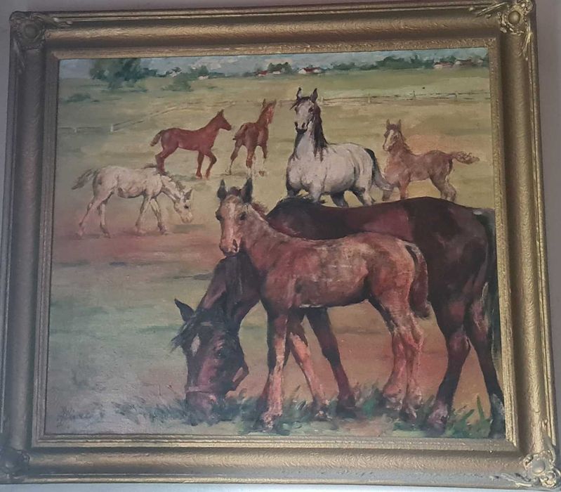 Obraz XXL Alojzy Siwecki płótno "Konie"