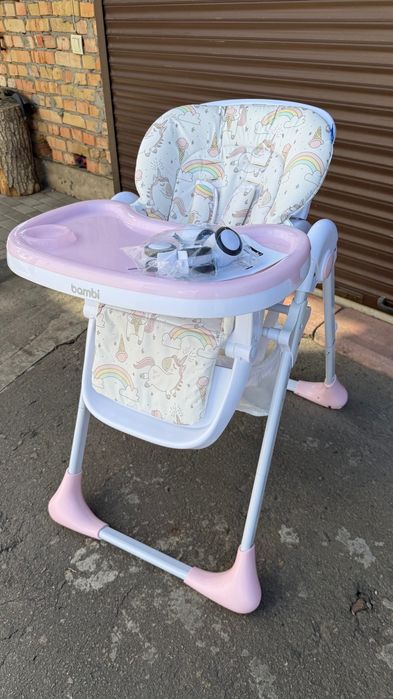 Стільчик для годування Bambi Unicorn pink