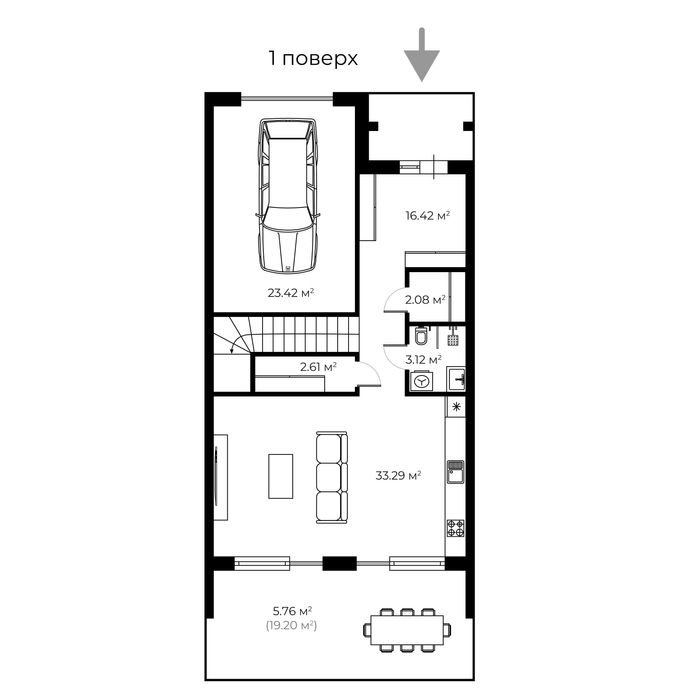 Таунхаус 170.2 м² з ділянкою у ТХ “Слов’янські”, Минай - SL 2