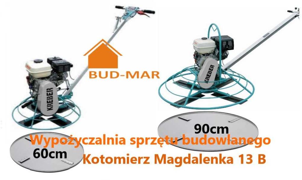 Wynajmę Zacieraczka do betonu 60cm 90cm łata wibracyjna wibrator