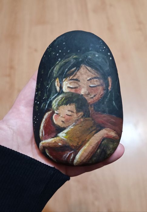 Kamień malowany rękodzieło