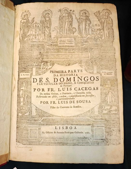 História de S. Domingos (4 Vols. Completo) – Frei Luís de Sousa – 1767