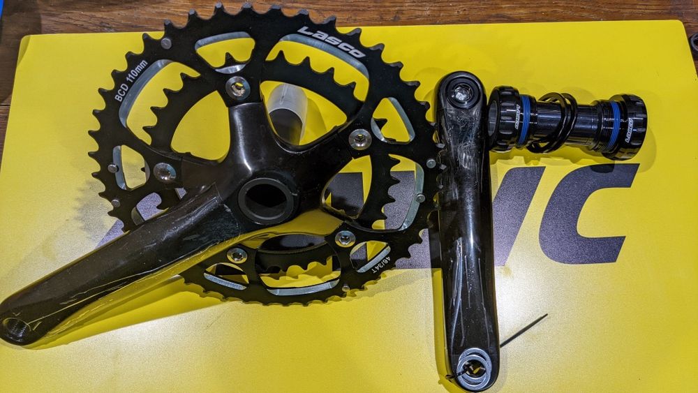 Продам!Шатуни Lasco Vistro, 175мм, 34/46Т, пола вісь, алюминій