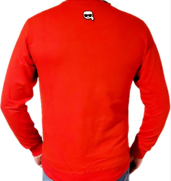 Bluza męska Karl Lagerfeld czerwona model Ikonik