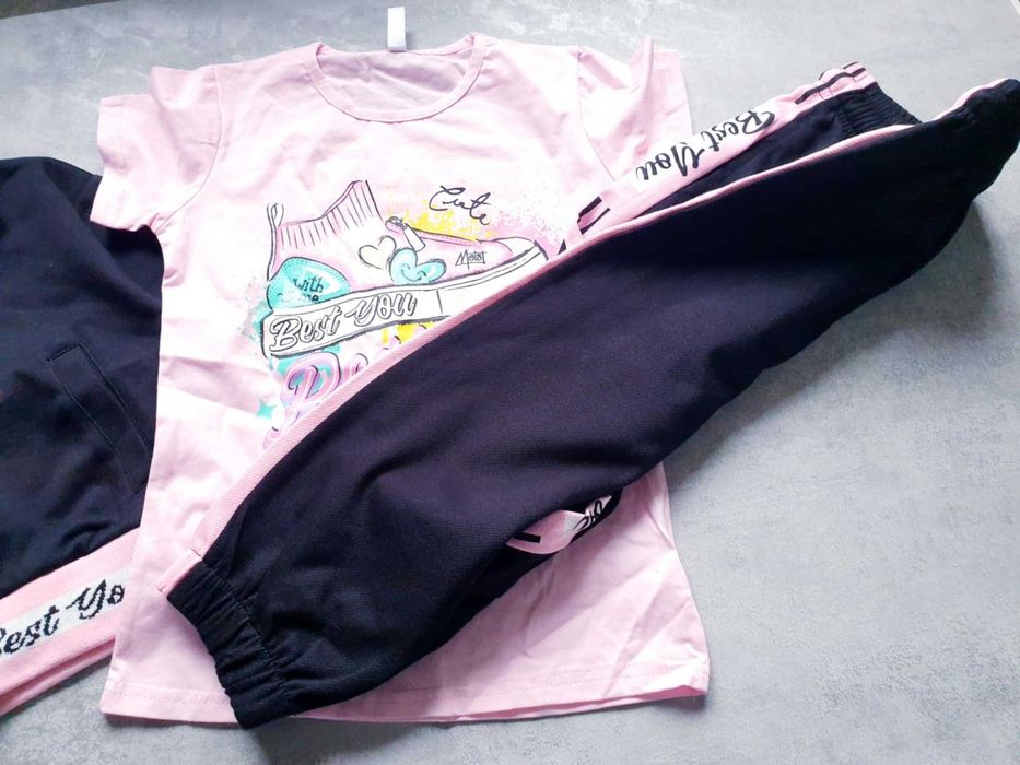 Nowy 3 cz dres dla dziewczynki 134 cm