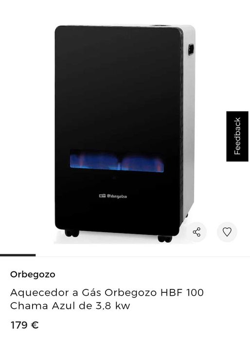 Aquecedor a gás com botija inteligente
