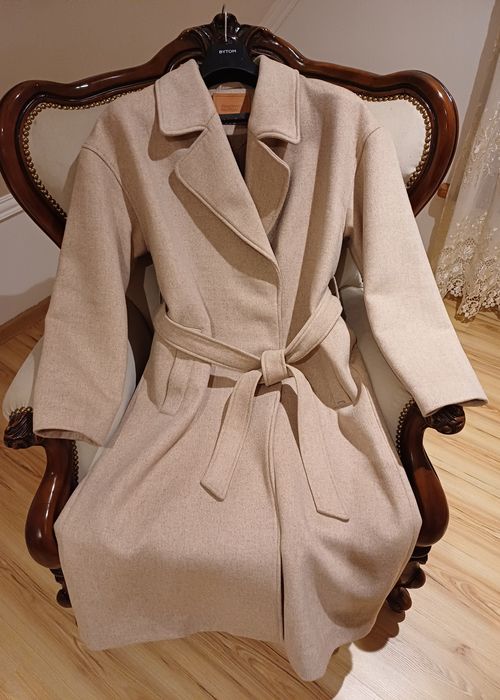 Okazja. Klasyczny płaszcz z dodatkiem wełny oversize Big Star jak nowy