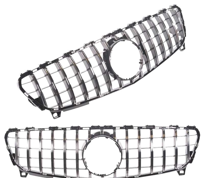 GRELHA FRONTAL MERCEDES CLASE A W176 16-18 LOOK AMG GT PRETO CROMADO