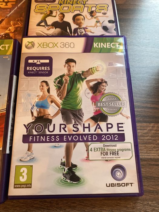 Xbox 360 Kinect Joy Ride, Fitness Evolved 2012, Sports, Star Wars!