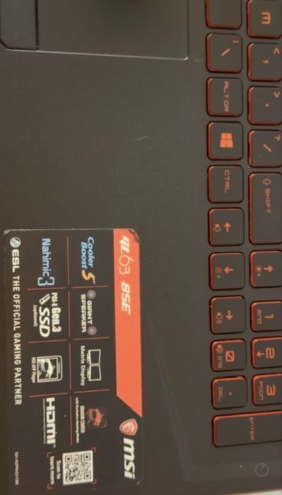 Laptop gamingowy MSI GL63 8SE – i7 / RTX / SSD