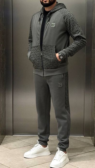 HUGO BOSS мужской брендовый спортивный костюм оригинал штаны зип худи