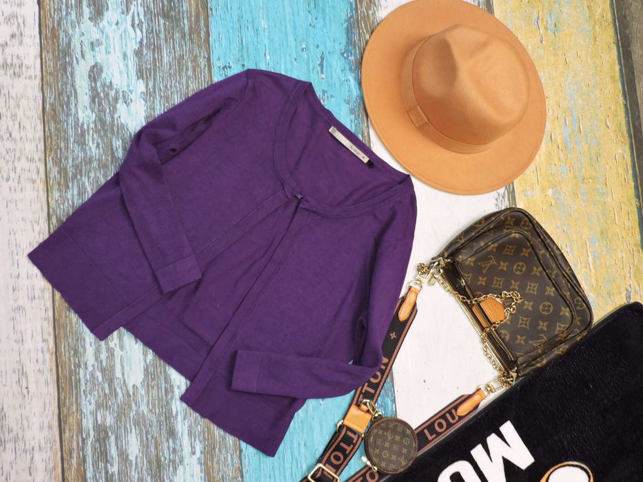 by Steps sweterek bolerko fiolet M