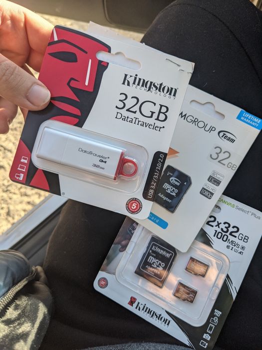 Нова флешка Kingston 32gb USB 3.2/3.1/3.0, карта пам'яті micro SD
