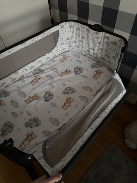 Łóżeczko niemowlęce dostawne, łóżko dostawka lionelo timon
