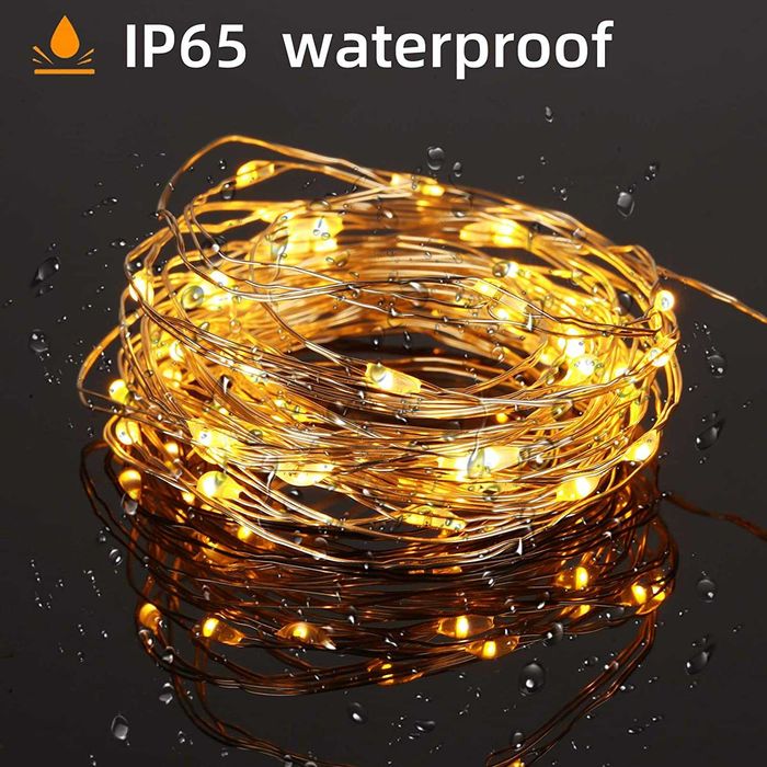 Luzes de cortina 3 m x 3 m, 300 LED, com controlo 8 modos
