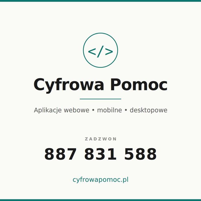 Aplikacje webowe, mobilne i desktopowe — pisane na zamówienie