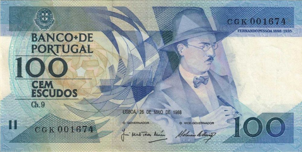 Nota de coleção: 100$00 - Fernando Pessoa (1988)
