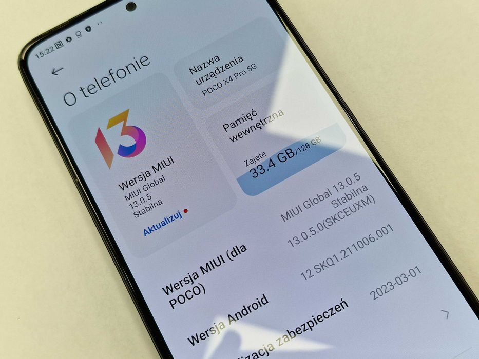 POCO X4 PRO 5G Dual SIM/ 6GB/ 128GB/ Laser Black/ Grade A- + ładowarka