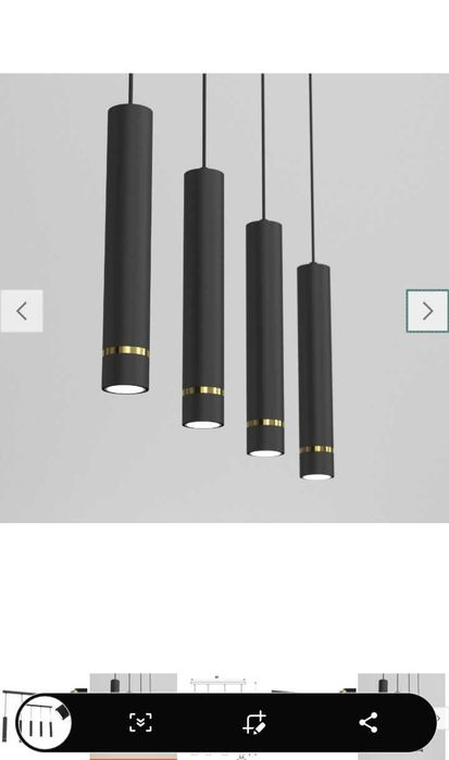 Lampa metalowa tuba czarna
