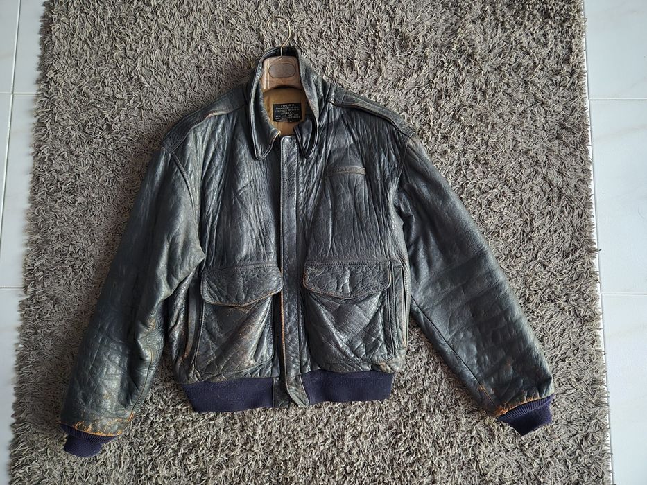 Blusão Pele Genuína Motard Original AVIREX USA