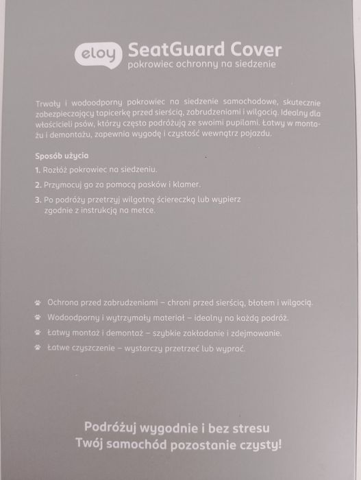 Pokrowiec ochronny na siedzenie samochodu