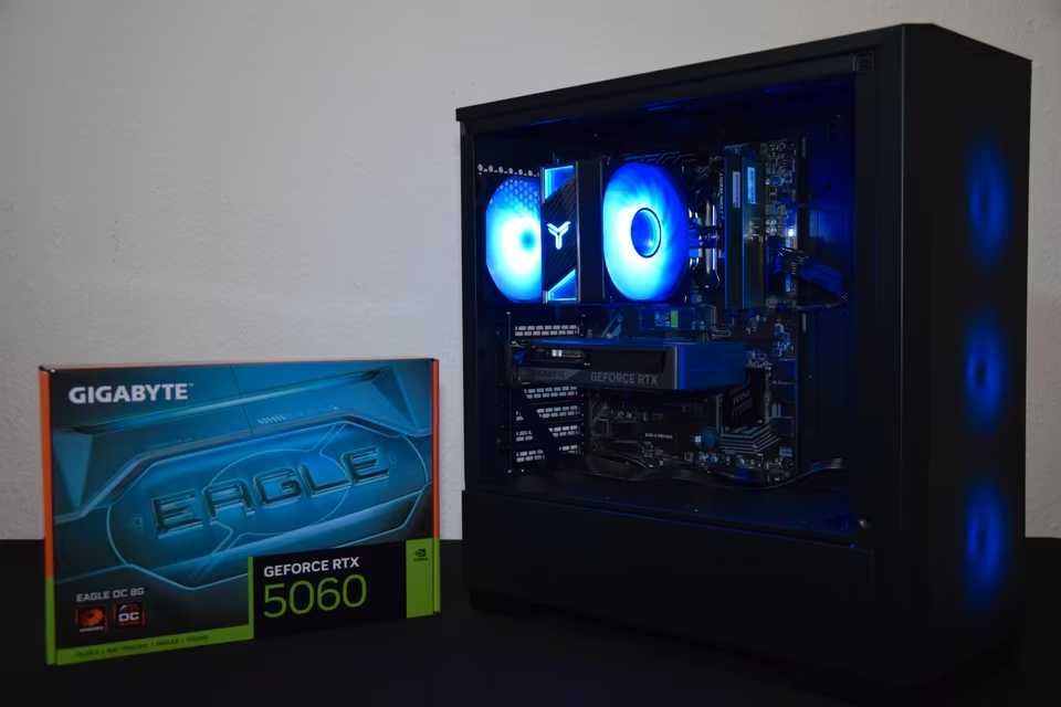 Komputer Gamingowy Gaming do grania PC Ryzen 5600 RTX 5060 8GB 16GB DDR4  500GB NvME