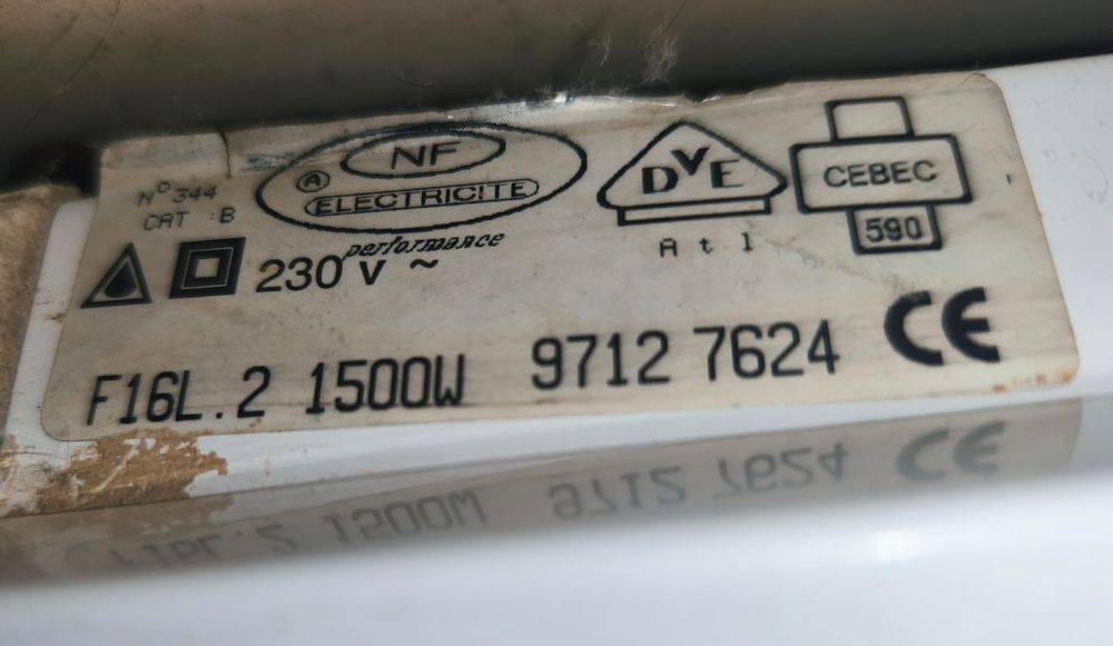 aquecedor convector elétrico Atlantic F16L.2 de 1500 W