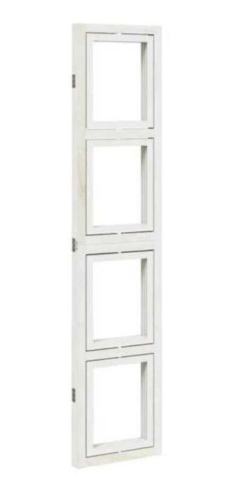 Parawan pokojowy, 3-panelowy, biały, lite drewno