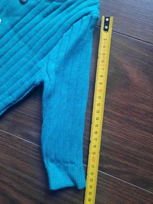 Новый теплый демисезонный вязаный человечек и шапочка, 6-9 мес./ 68-74