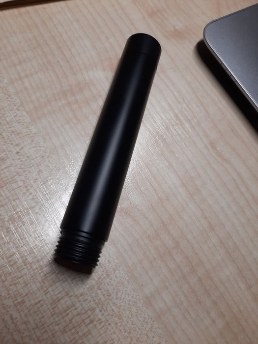 Удлинитель, переходник, труба, душевой стойки 12см черный