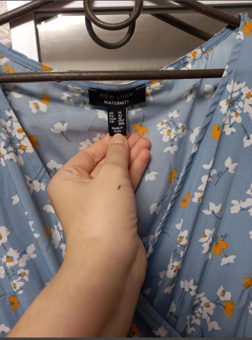 Сарафан літній сукня плаття у смужку в квіти на резинці для вагітних