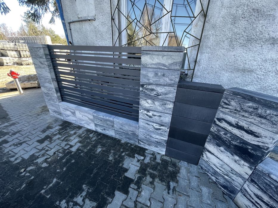 OFERTA !  Pustak Ogrodzeniowy 500x200x200 Stalowo Biały